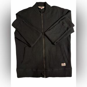 Penfield Black Lambswool Zip Sweater Jacket – Size L